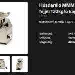 Konyhai előkészítés: a húsdaráló húsdaráló-termék