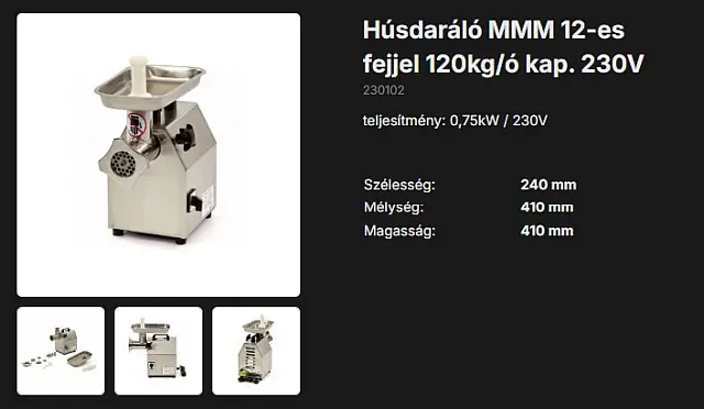 Húsdaráló termék a Gasztroker Magyarország webáruházában