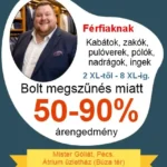 Hogyan lesz hatékony egy online végkiárusítás? A Mister Góliát Pécs facebook hirdetése