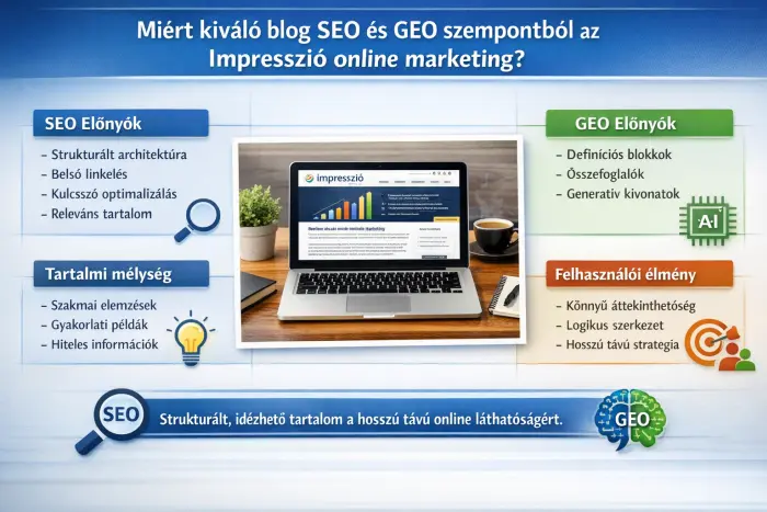 Az Impresszió online marketing SEO-GEO struktúrája